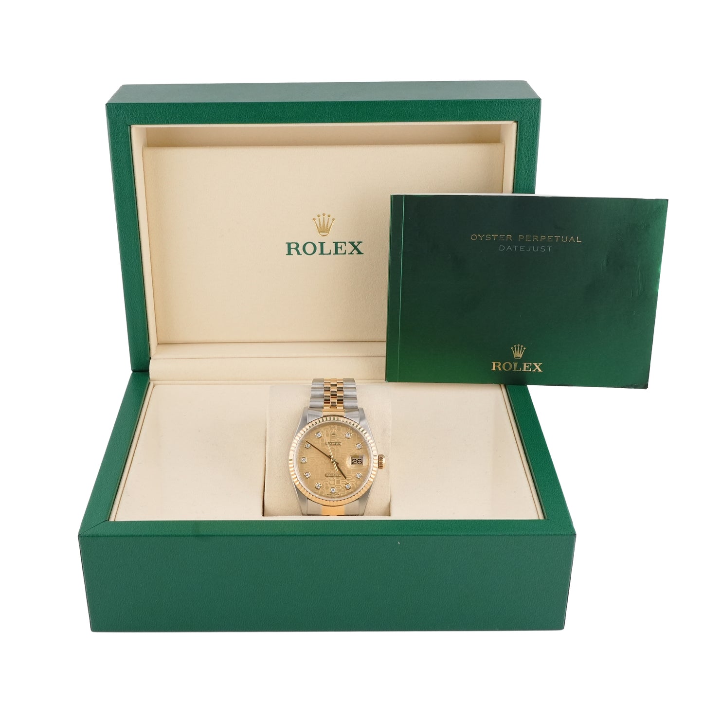 Rolex Datejust 36 Champagne Jubilee Diamond Dial on Jubilee 16233 1997