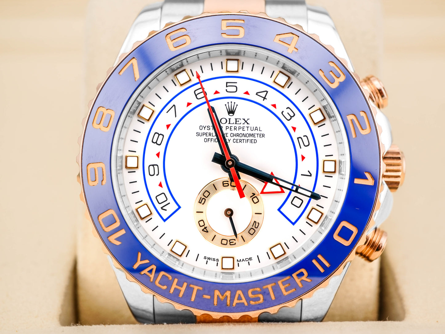 Rolex Yacht-Master II White Dial on Oyster 116681 2014