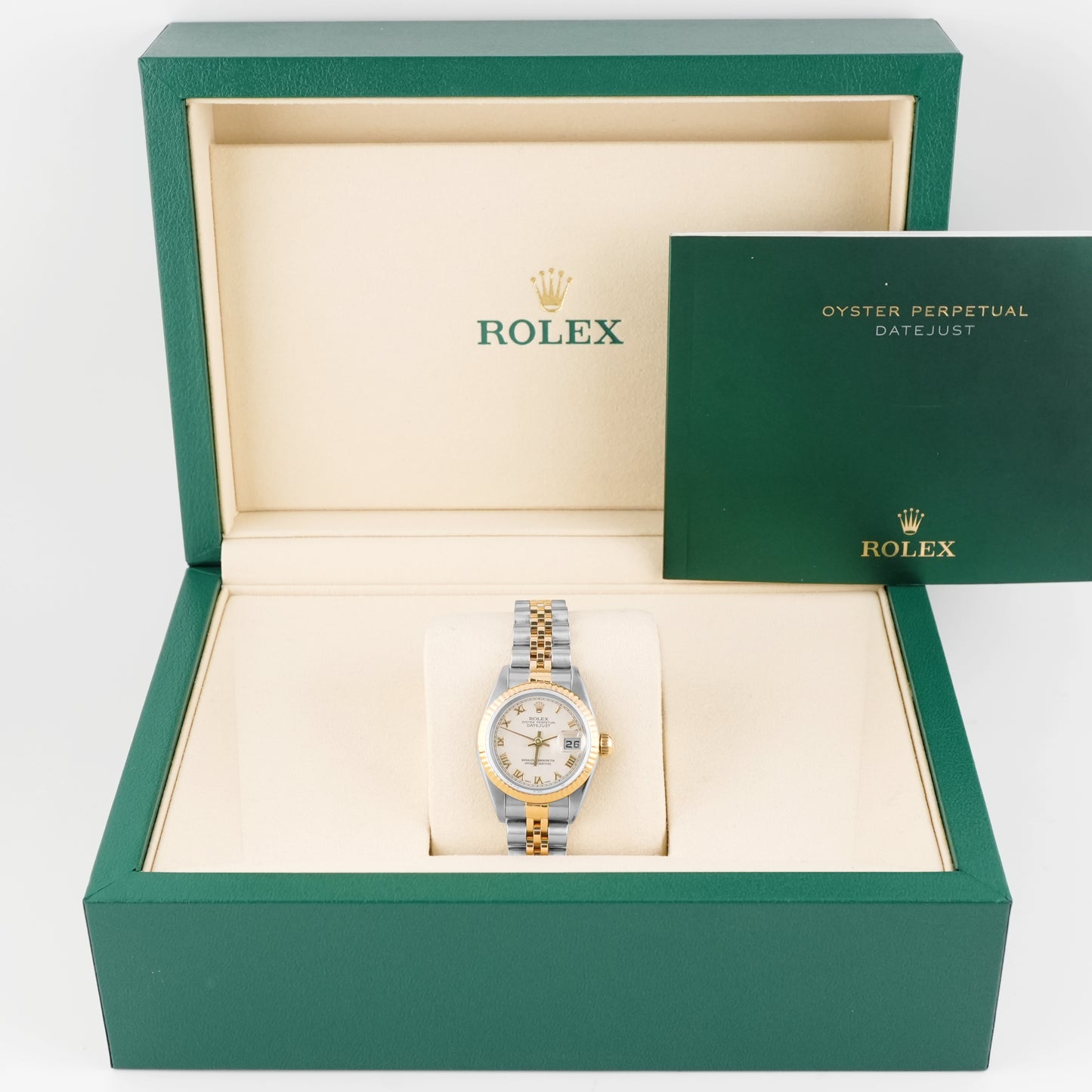 Rolex Datejust Lady Ivory Pyramid Roman Dial on Jubilee 79173 2001