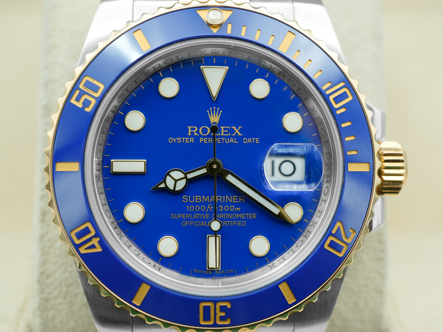 Rolex Submariner Blusey Blue Dial on Oyster 116613LB Card 2017