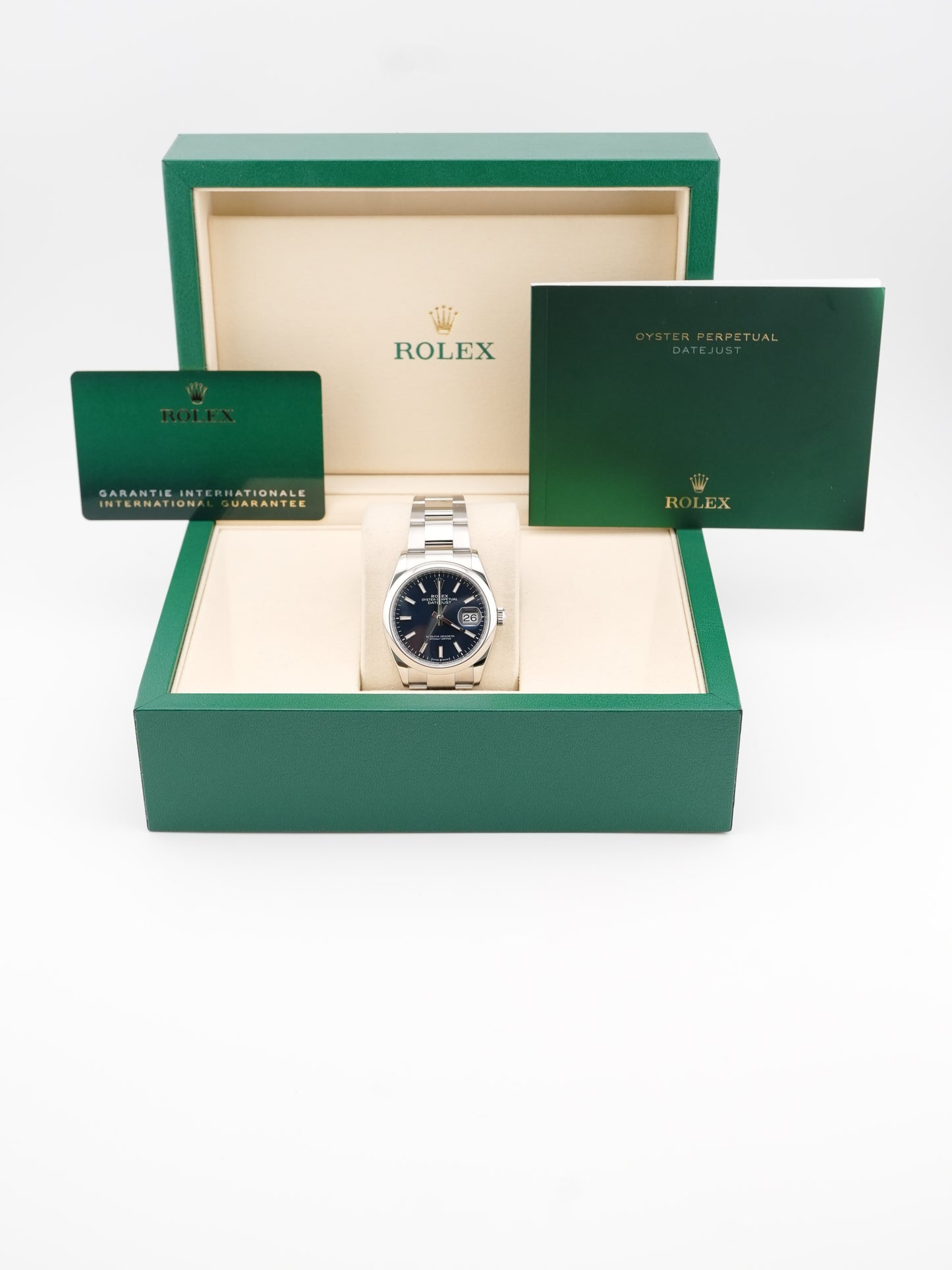 Rolex Datejust Blue Index Dial on Oyster 126200 Card 2021