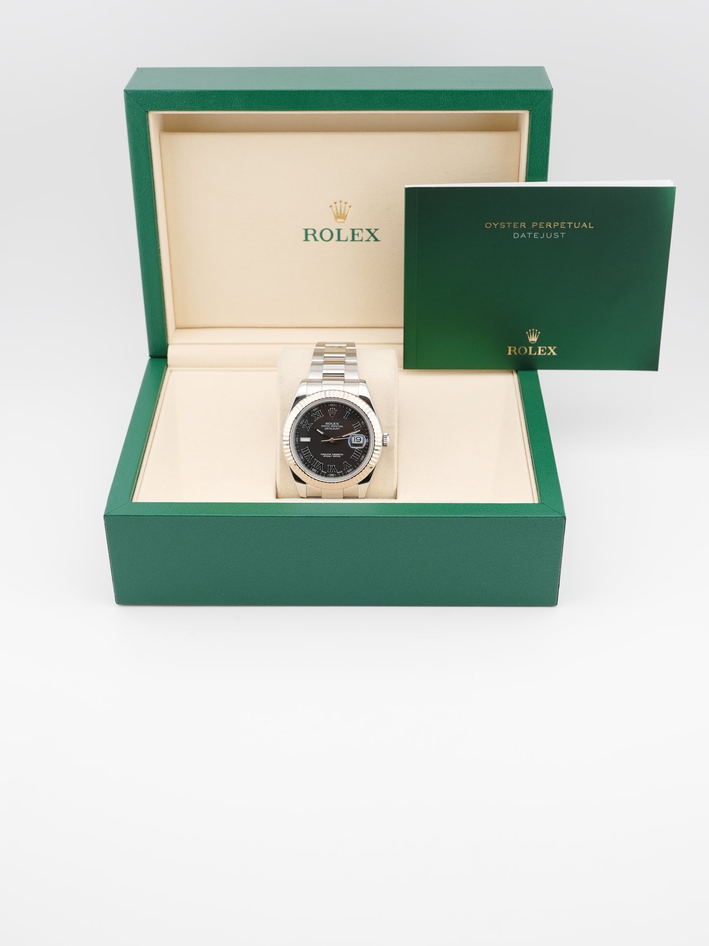 Rolex Datejust II Charcoal Grey Roman Dial on Oyster 116334 2012