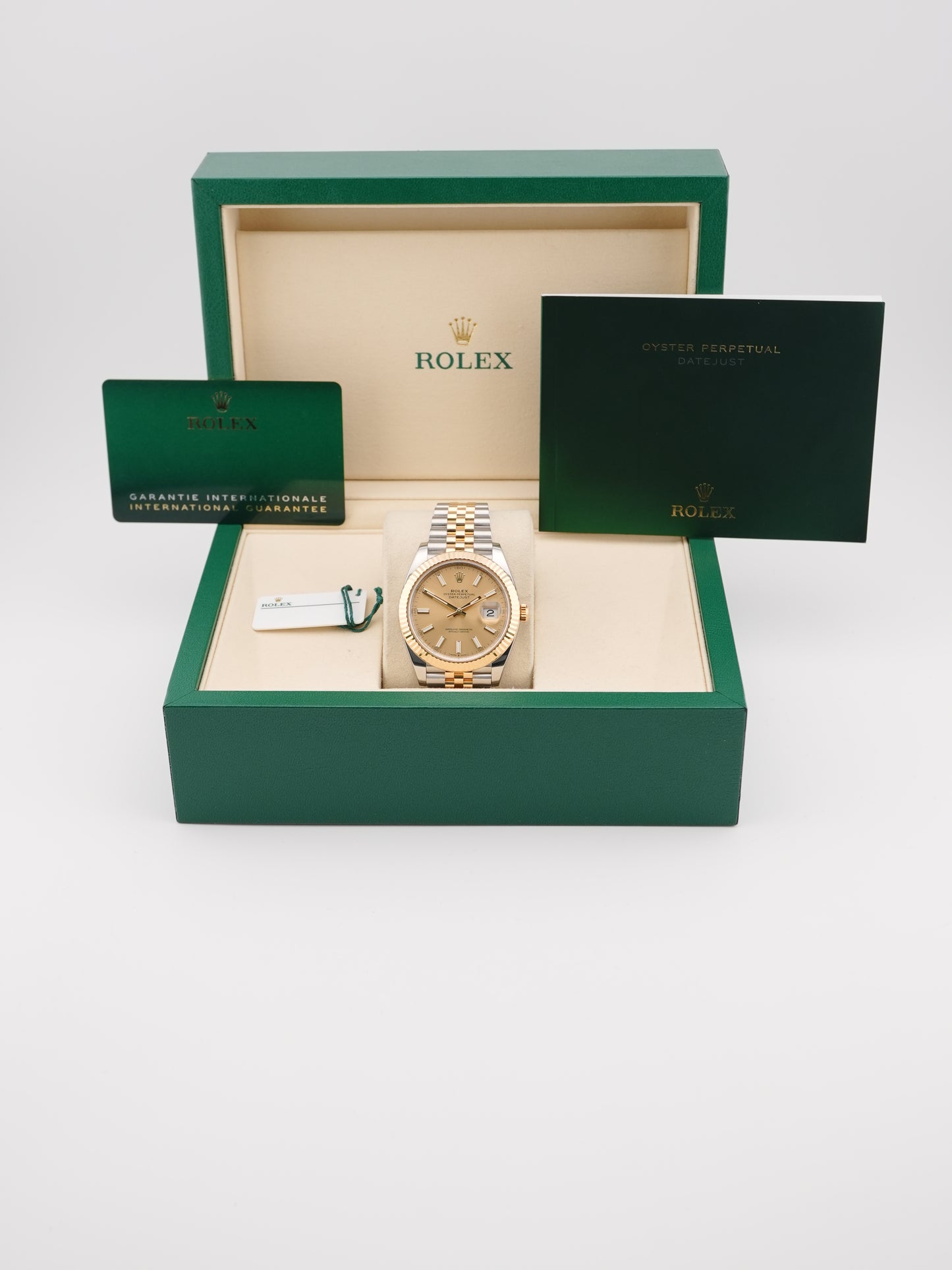 Rolex Datejust 41 Champagne Index Dial on Jubilee 126333 Card 2022