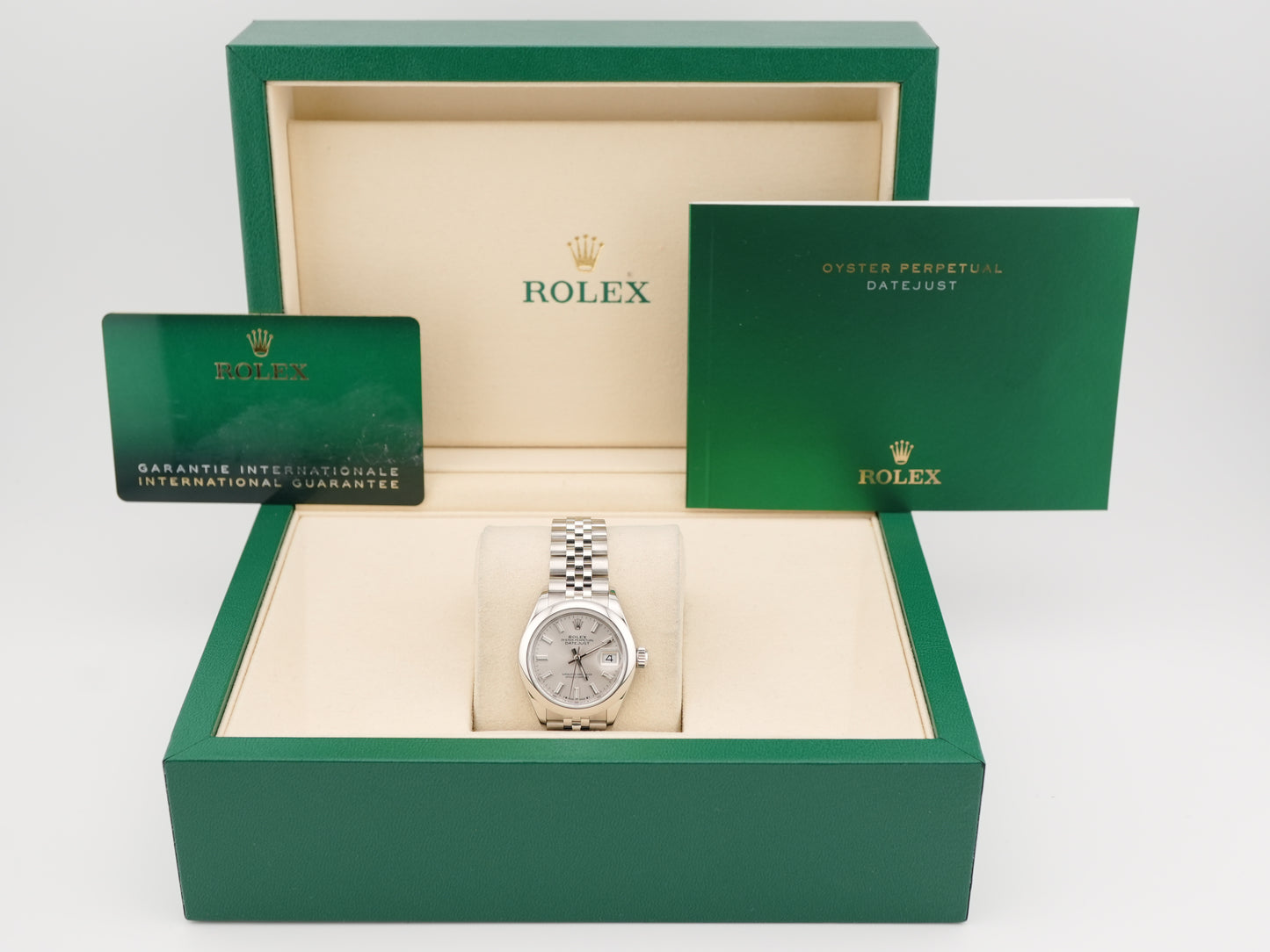 Rolex Datejust Lady Silver Index Dial on Jubilee 279160 Card 2021