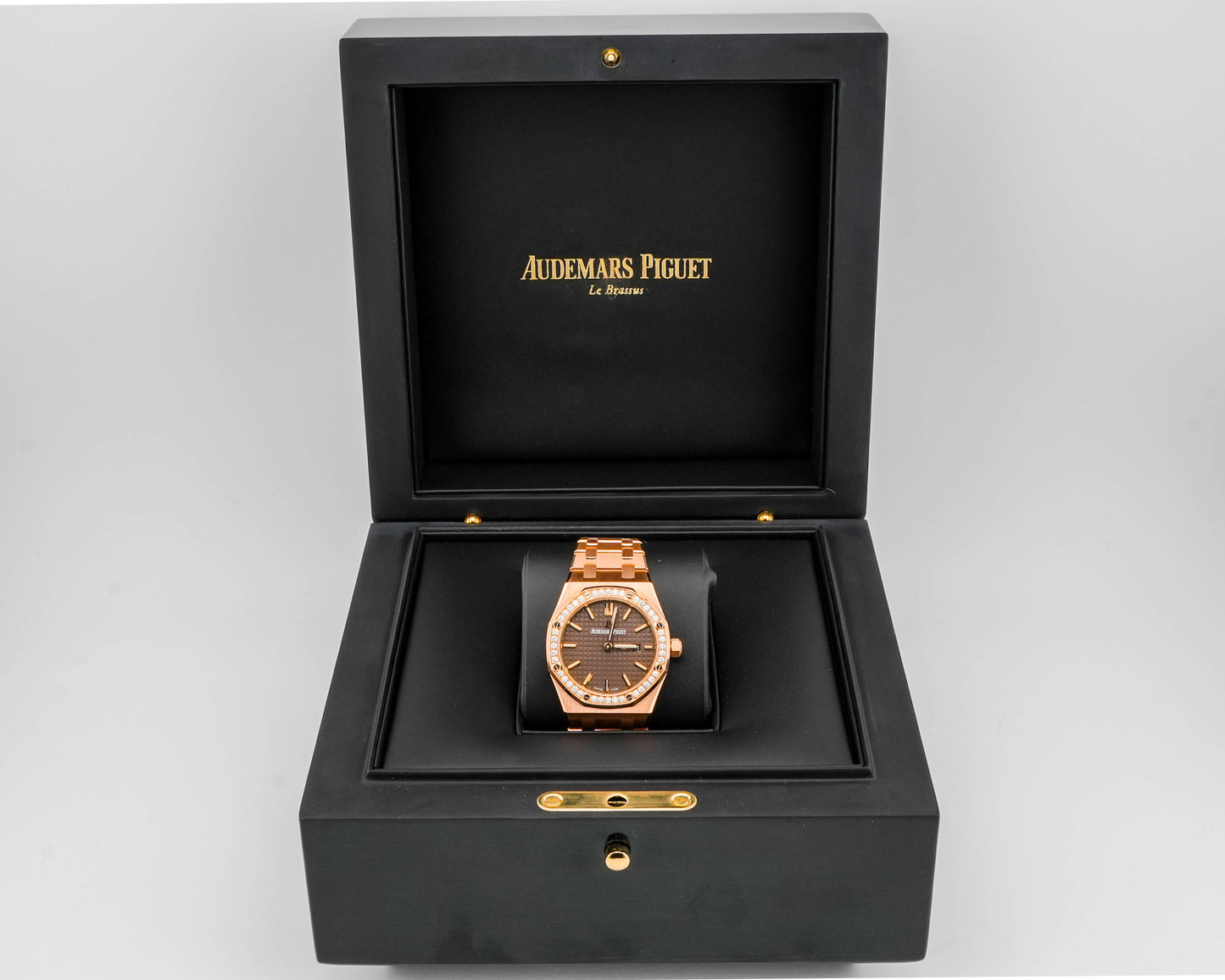 Audemars Piguet Royal Oak Quartz Ladies Brown Dial on Converted With New Bracelet 67651OR.ZZ.D080CA.01 2016