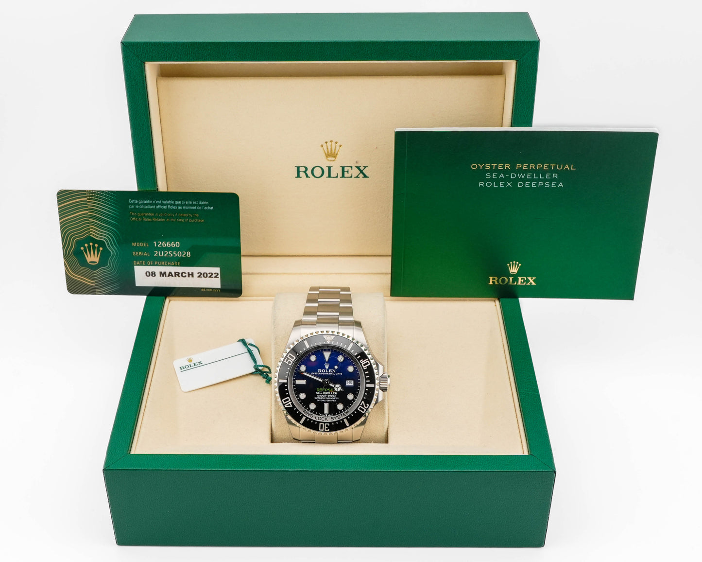 Rolex Sea-Dweller Deepsea James Cameron Blue James Cameron Dial on Oyster 126660 Card 2022
