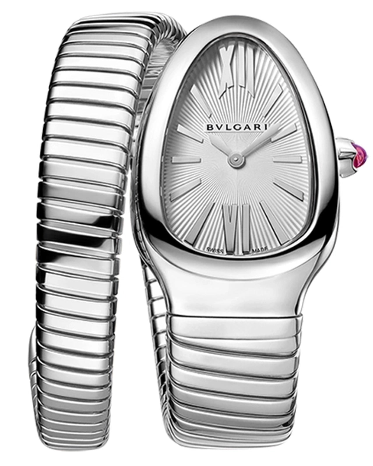 Bvlgari Serpenti Tubogas Silver Opaline Dial on Single Spiral Bracelet 101817 Complete 2026