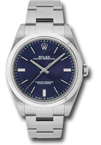 Rolex Oyster Perpetual 39 Blue Index Dial on Oyster 114300 Certified Pre Owned Card 2026