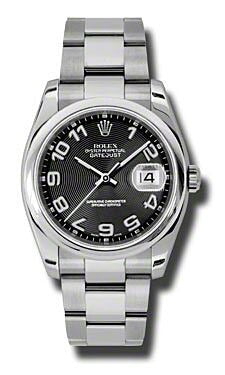 Rolex Datejust Black Concentric Circle Dial on Oyster 116200 Card 2019