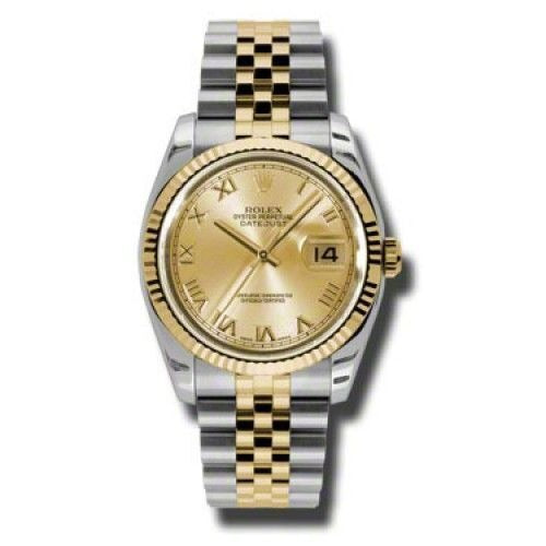Rolex Datejust Champagne Roman Dial on Jubilee 116233 Card 2014