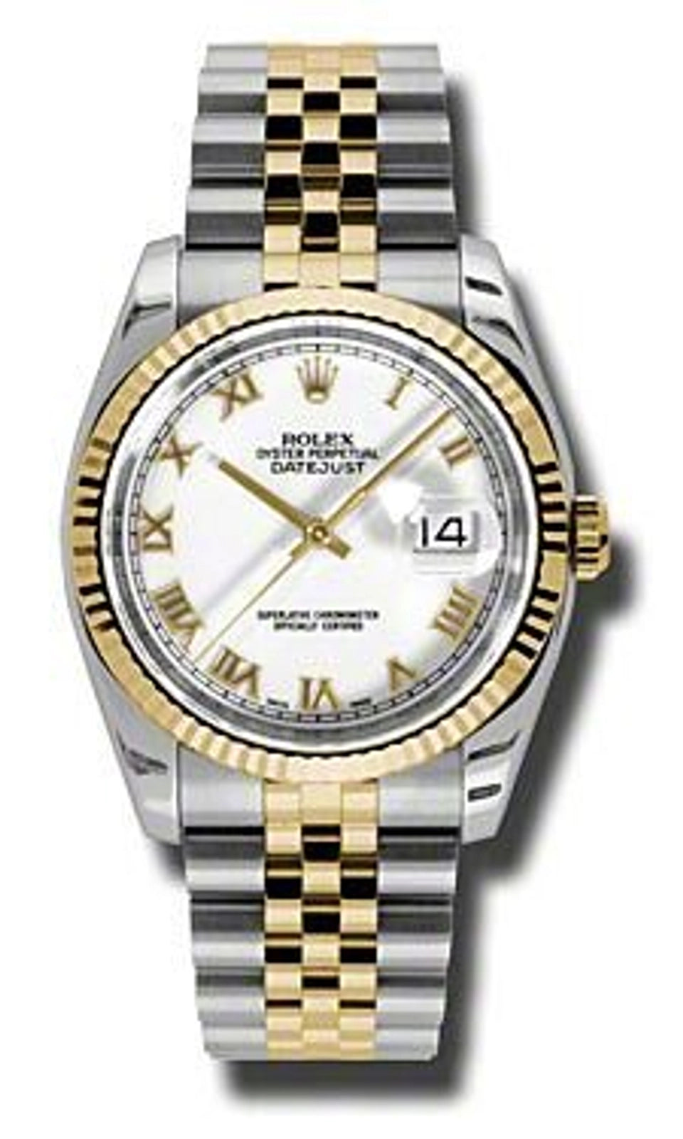 Rolex Datejust 36 White Roman Dial on Jubilee 116233 Card 2018