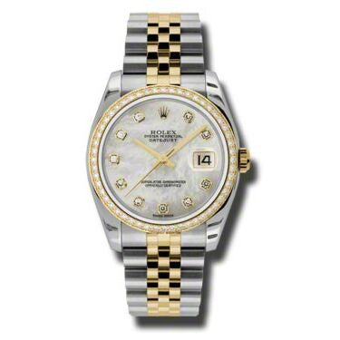 Rolex Datejust 36 Mother of Pearl Diamond Dial on Jubilee 116243 Card 2017