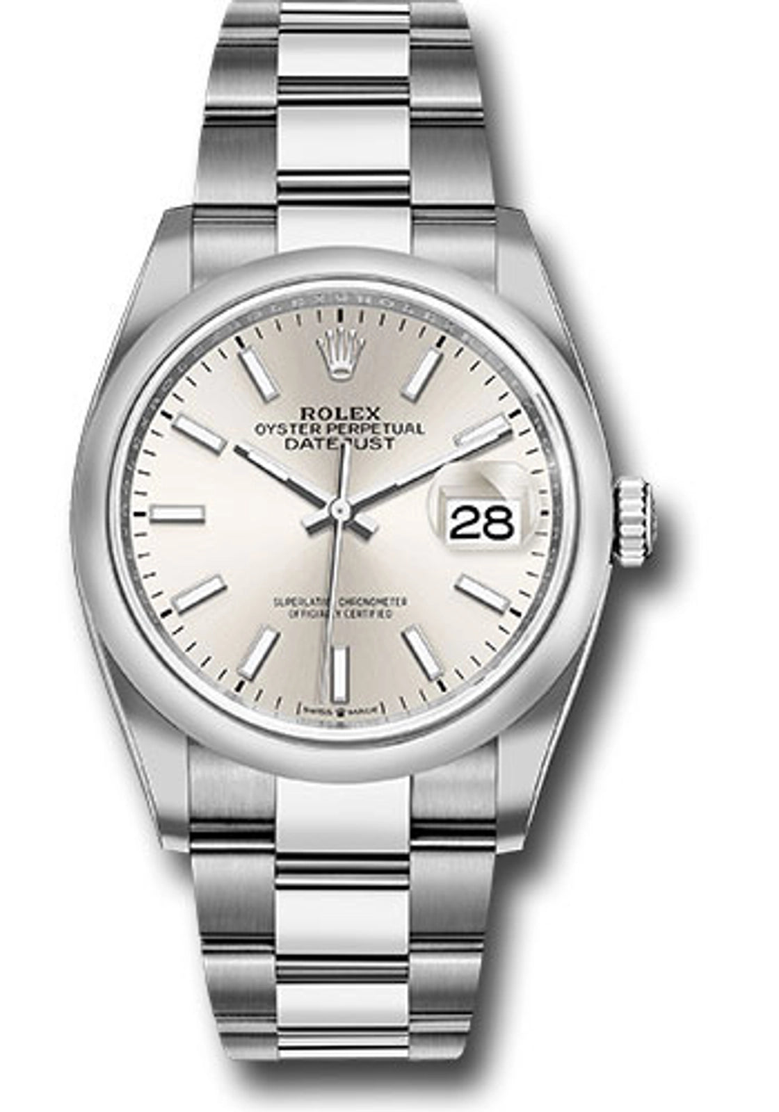 Rolex Datejust 36 Silver Index Dial on Oyster 126200 Complete 2025