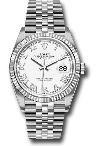 Rolex Datejust 36 White Roman Dial on Jubilee 126234 Card 2021