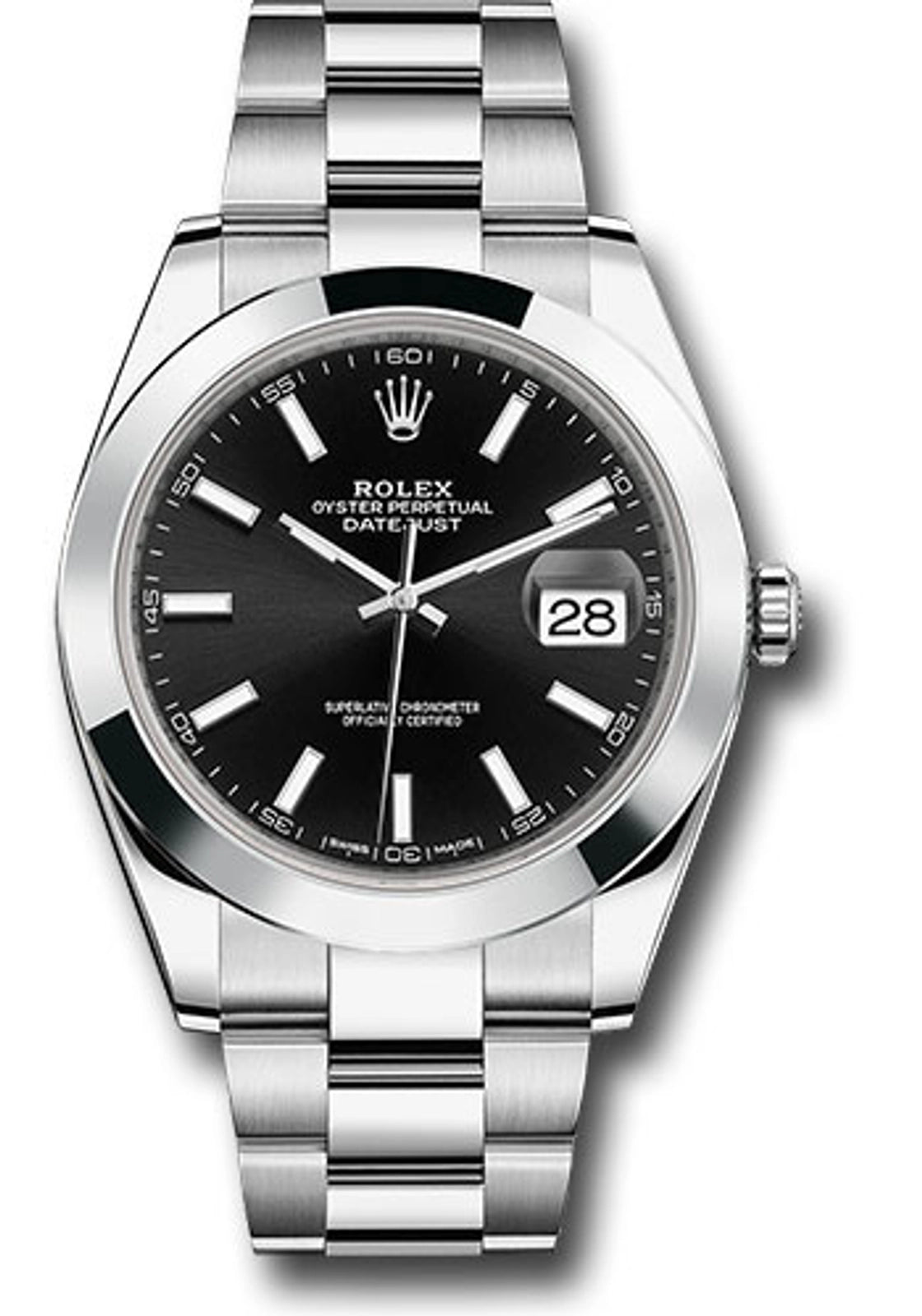 Rolex Datejust 41 Black Index Dial on Oyster 126300 Card 2025
