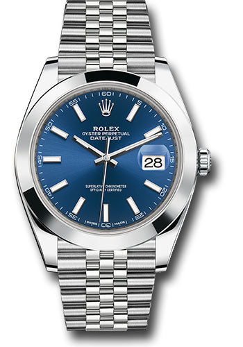 Rolex Datejust 41 Blue Index Dial on Jubilee 126300 Card 2022