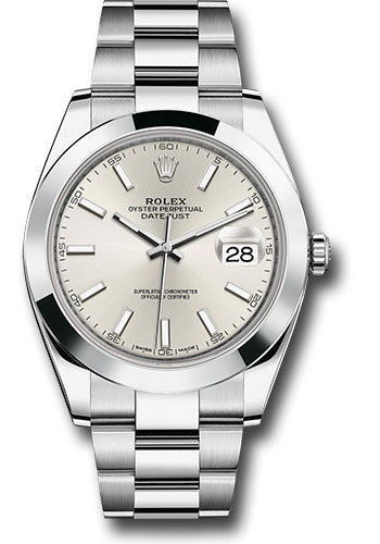 Rolex Datejust 41 Silver Index Dial on Oyster 126300 Complete 2025