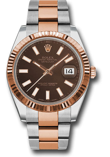 Rolex Datejust 41 Chocolate Index Dial on Oyster 126331 Card 2023