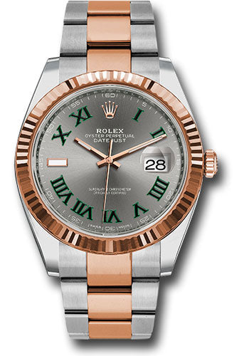 Rolex Datejust 41 Slate Gray Green Roman Dial on Oyster 126331 Card 2023