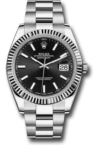 Rolex Datejust 41 Black Index Dial on Oyster 126334 2023