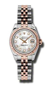 Rolex Datejust Lady Mother of Pearl Diamond Dial on Jubilee 179171 Card 2011