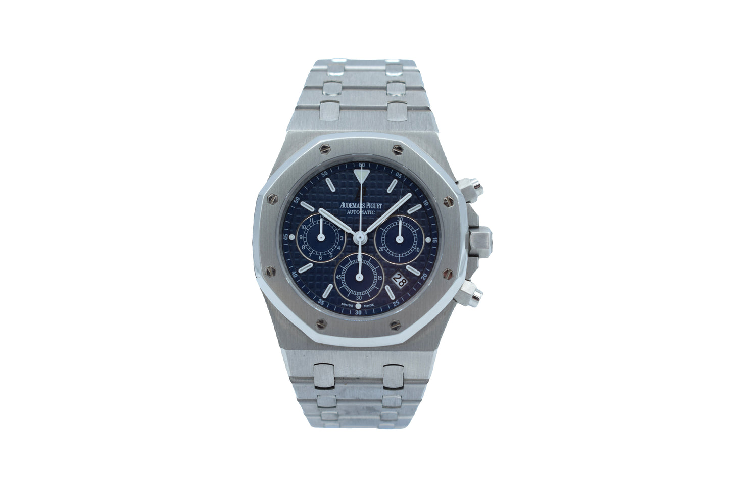 Audemars Piguet Royal Oak Blue Tapisserie Dial on Bracelet 25860ST.OO.1110ST.04 Archives and Box 2007