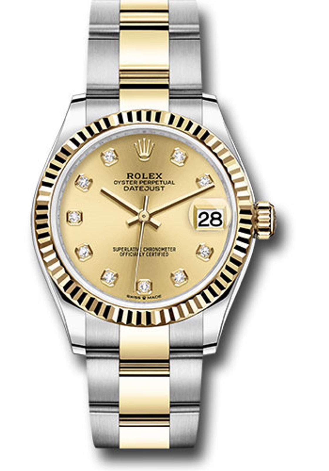 Rolex Datejust 31 Champagne Diamond Dial on Oyster 278273 Card 2014