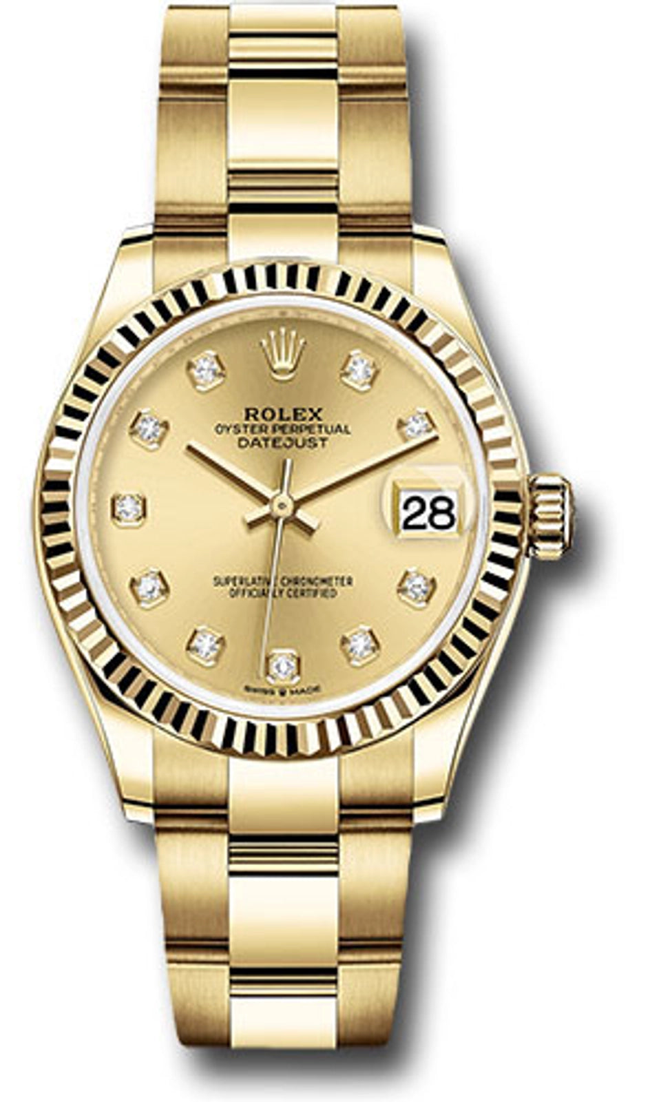 Rolex Datejust 31 Champagne Diamond Dial on Oyster 278278 Card 2020