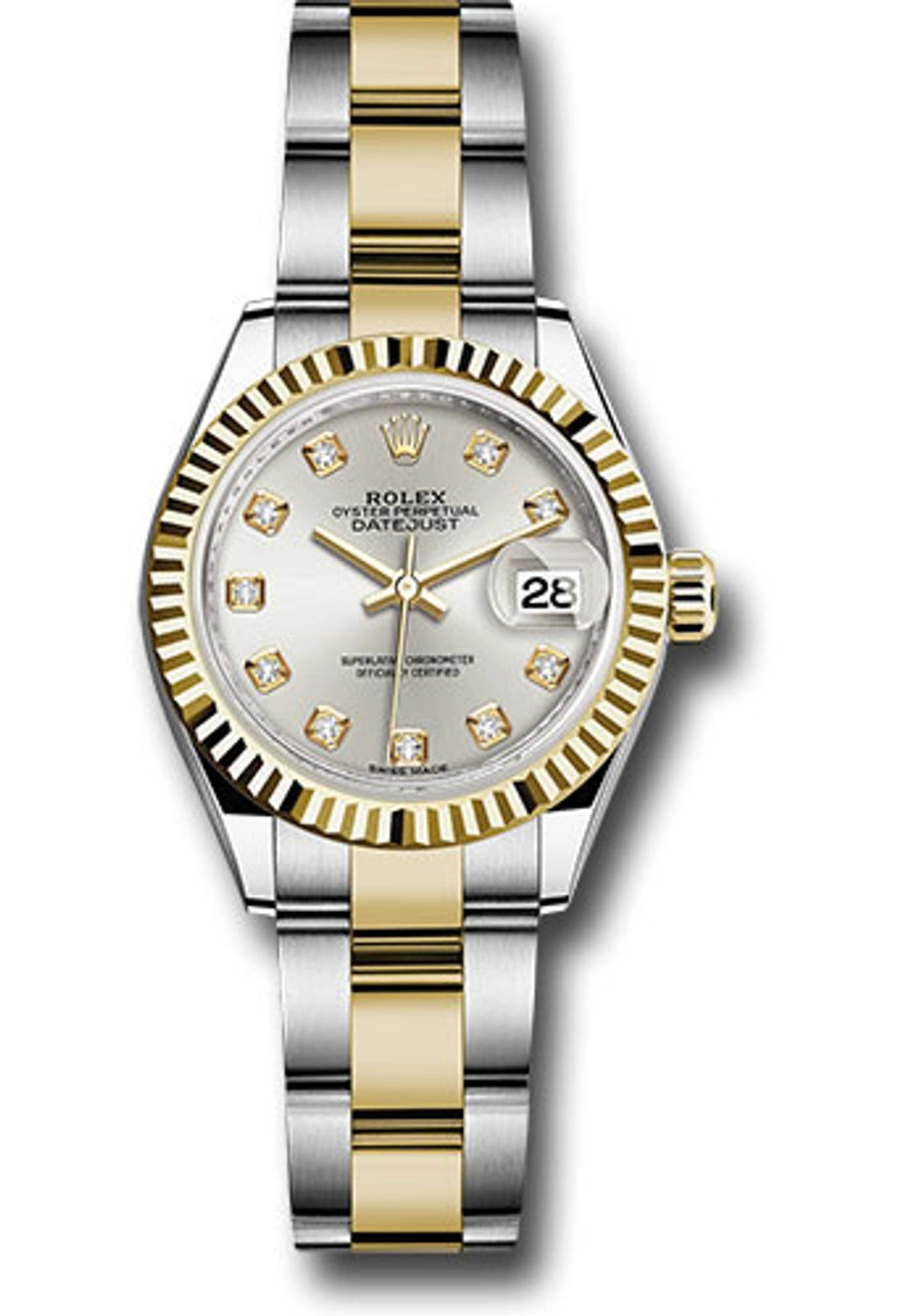 Rolex Datejust Lady Silver Diamond Dial on Oyster 279173 Card 2024