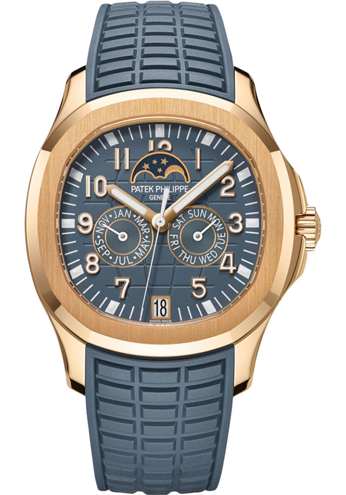 Patek Philippe Aquanaut Luce Annual Calendar Blue-Gray Dial on Strap 5261R-001 Complete 2024