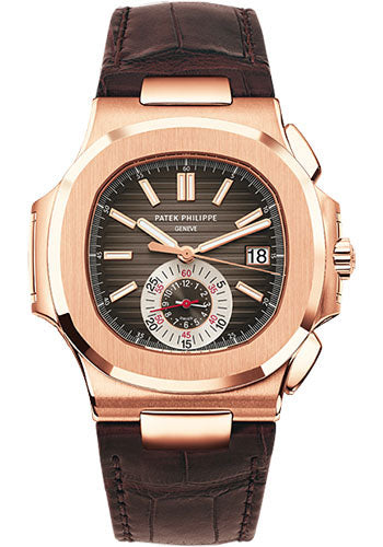 Patek Philippe Nautilus Black-Brown Dial on Strap 5980R-001 Complete 2015