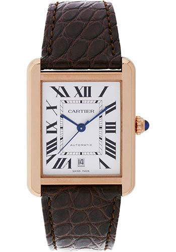 Cartier Tank Solo Silver Dial on Leather Strap W5200025 Card 2018