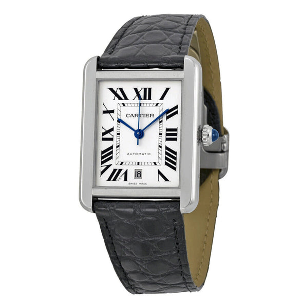 Cartier Tank Solo Silver Dial on Leather Strap W5200027 Card 2017