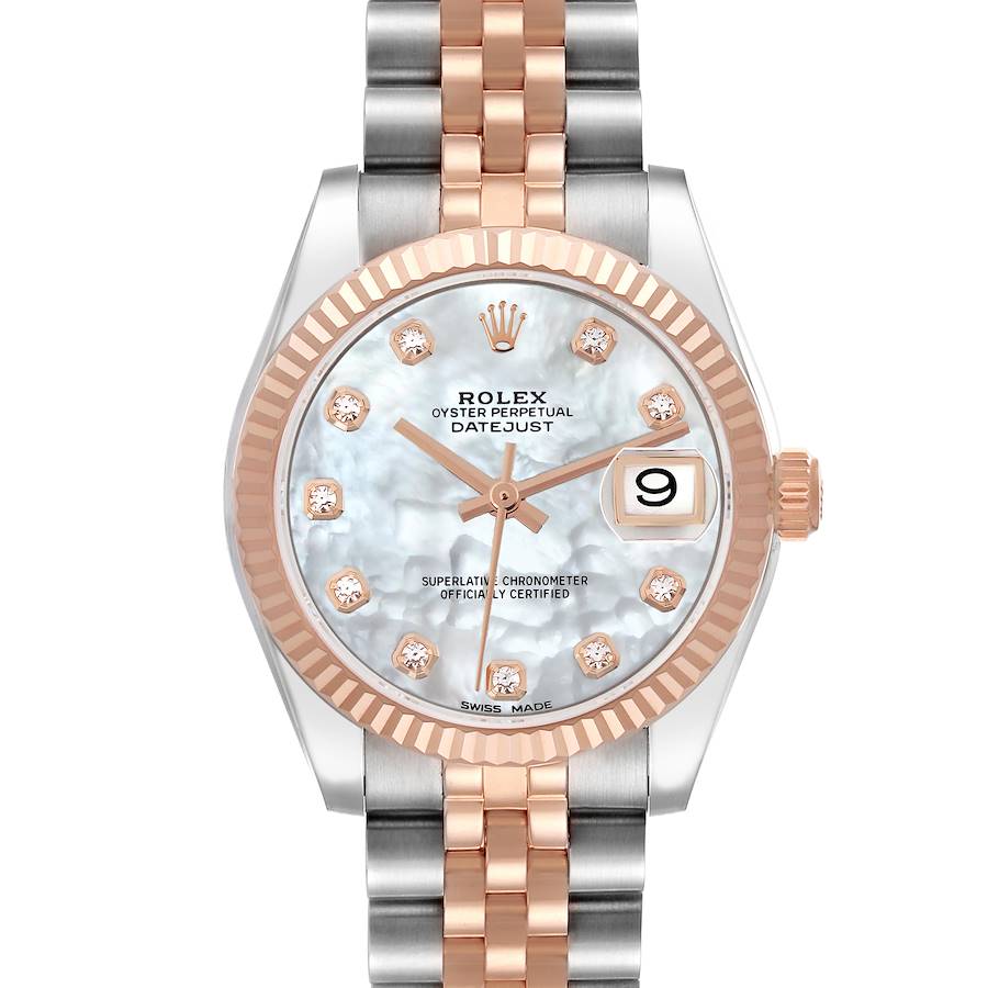 Rolex Datejust 31 Silver Arabic Diamond Dial Dial on Jubilee 178271 Card 2014