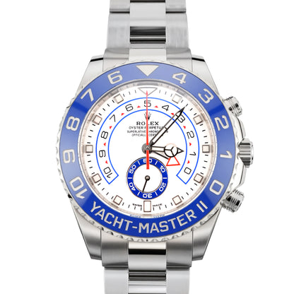 Rolex Yacht-Master II Matt White Dial on Oyster 116680 Complete 2019