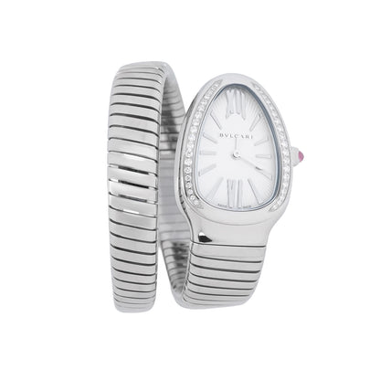 Bvlgari Serpenti Tubogas Silver Dial on Spiral Bracelet 101827 Complete 2026