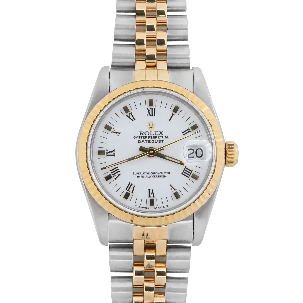 Rolex Datejust 31 White Roman Dial on Jubilee 68273 1991