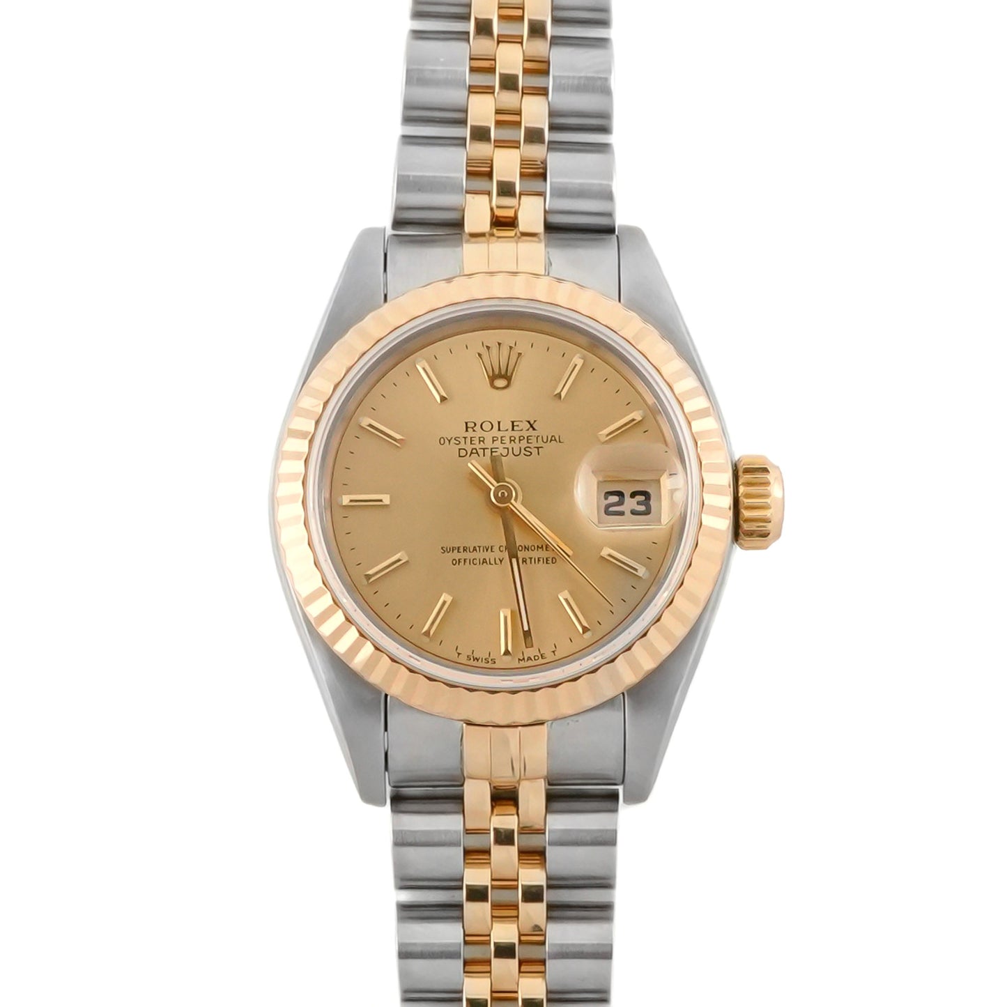 Rolex Datejust Lady Champagne Stick Dial on Jubilee 69173 1994