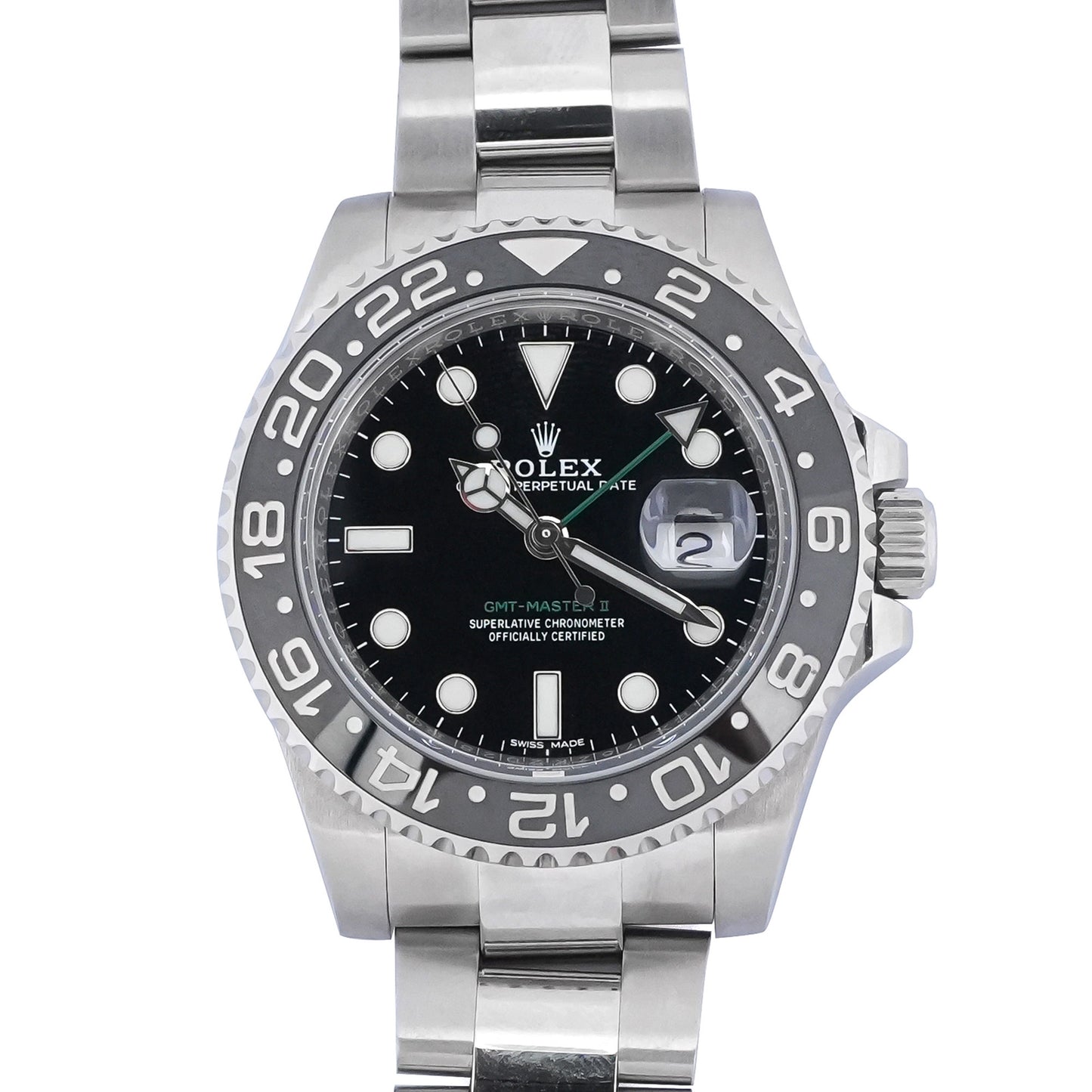 Rolex GMT-Master II Black Dial on Oyster 116710LN Card 2015