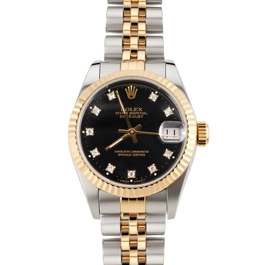 Rolex Datejust 31 Black Stick Dial on Jubilee 68273 Papers 1991
