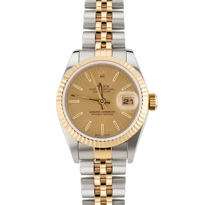 Rolex Datejust Lady Champagne Stick Dial on Jubilee 79173 2001