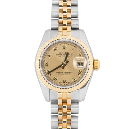 Rolex Datejust Lady Champagne Roman Dial on Jubilee 179173 Card 2008
