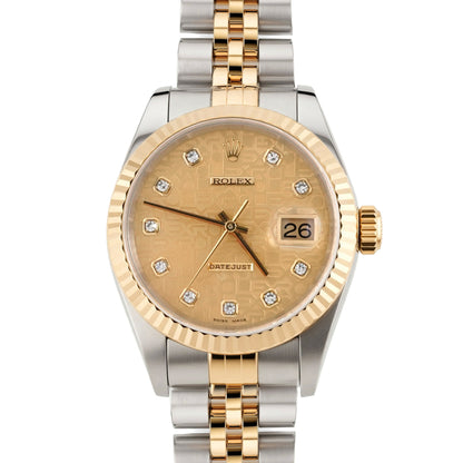 Rolex Datejust 36 Champagne Jubilee Diamond Dial on Jubilee 16233 1997