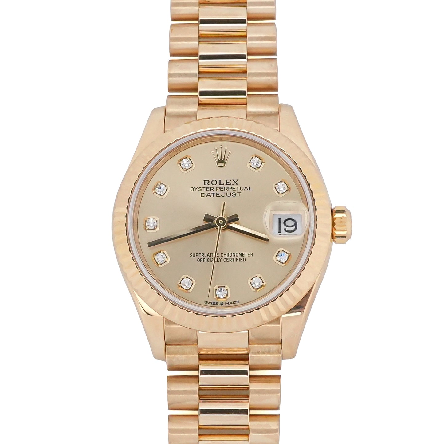 Rolex Datejust 31 Champagne Diamond Dial on Oyster 278278 Card 2020