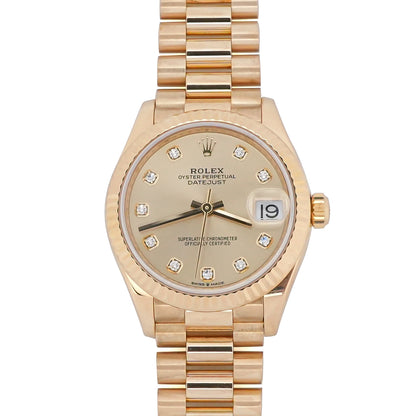 Rolex Datejust 31 Champagne Diamond Dial on Oyster 278278 Card 2020