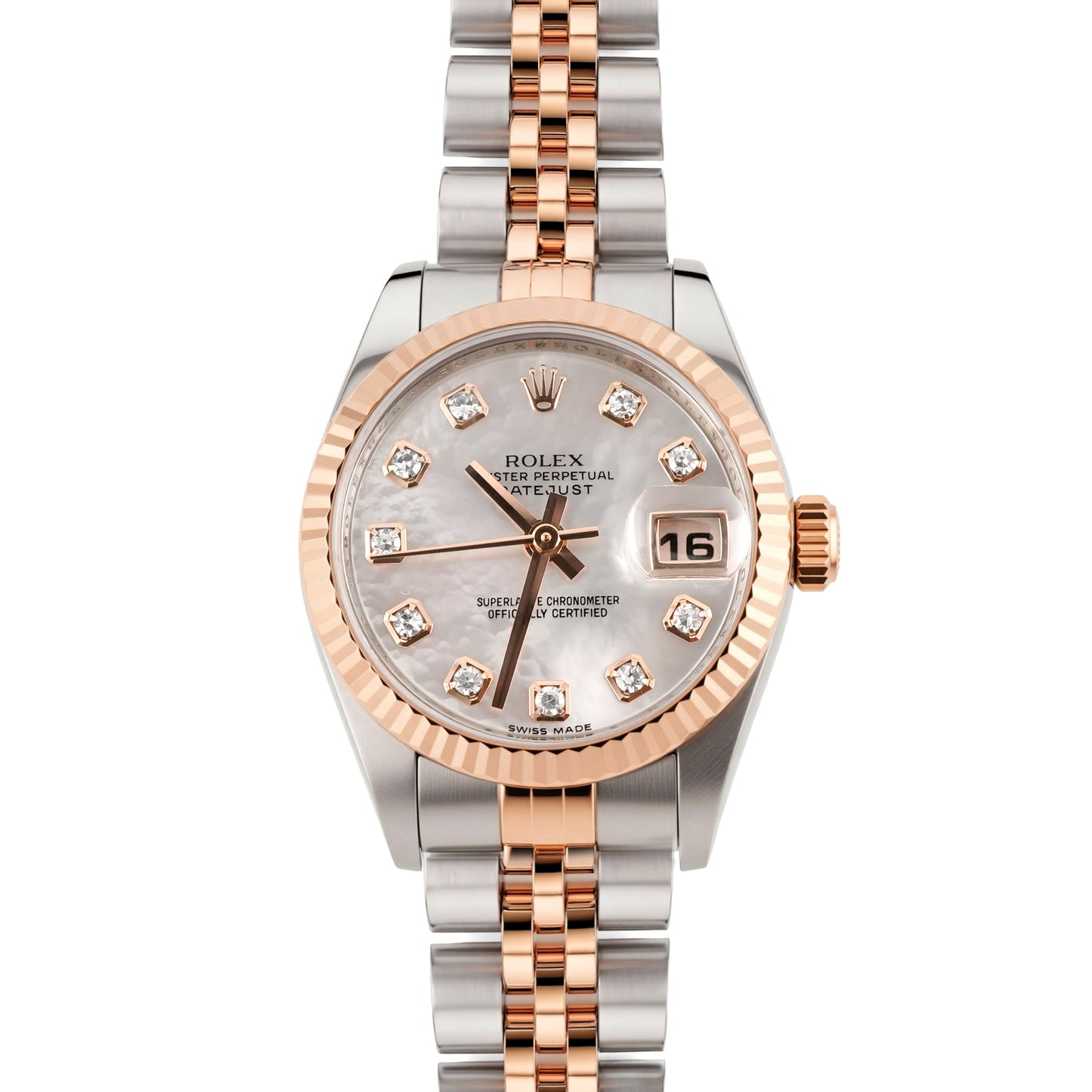 Rolex Datejust Lady Mother of Pearl Diamond Dial on Jubilee 179171 Card 2011
