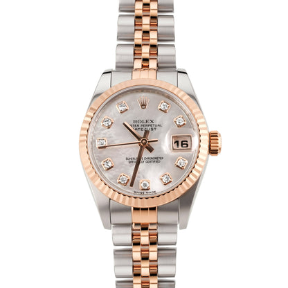 Rolex Datejust Lady Mother of Pearl Diamond Dial on Jubilee 179171 Card 2011