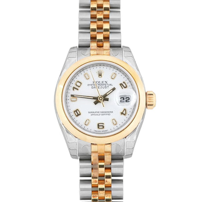Rolex Datejust Lady White Arabic Dial on Jubilee 179163 Papers 2006