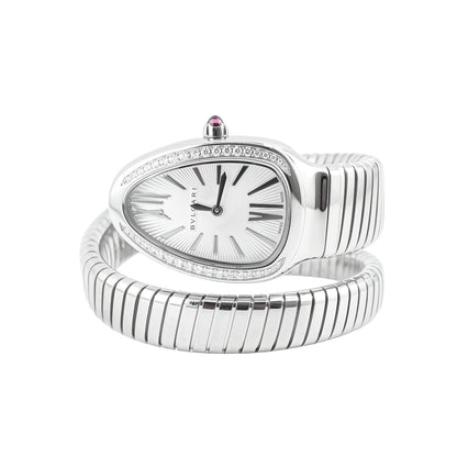 Bvlgari Serpenti Tubogas Silver Dial on Spiral Bracelet 101827 Complete 2026