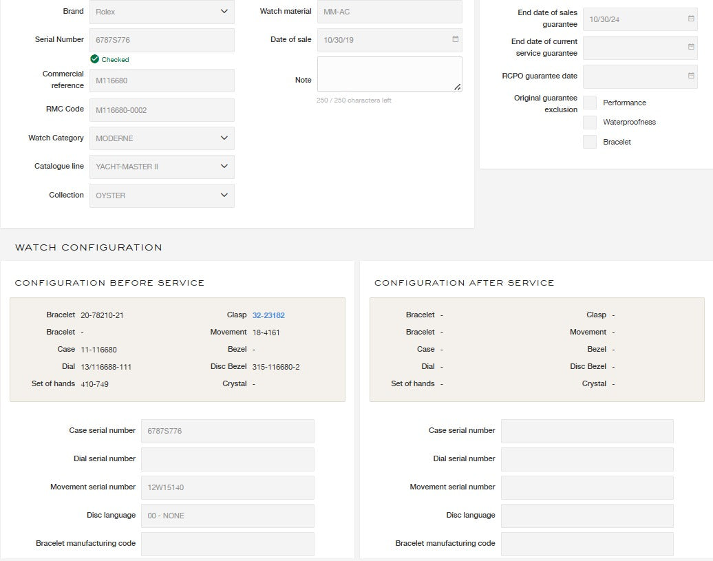 Rolex Yacht-Master II Matt White Dial on Oyster 116680 Complete 2019